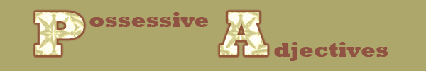 possessive adjectives