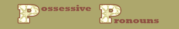 possessive pronouns